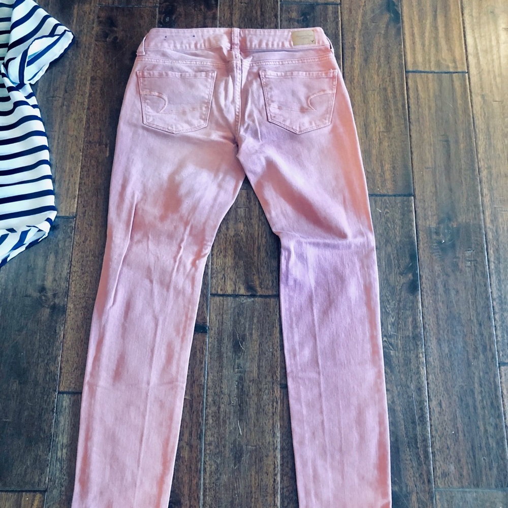 American Eagle Outfitters Crop Pink 4S Denim Jeans